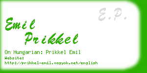emil prikkel business card